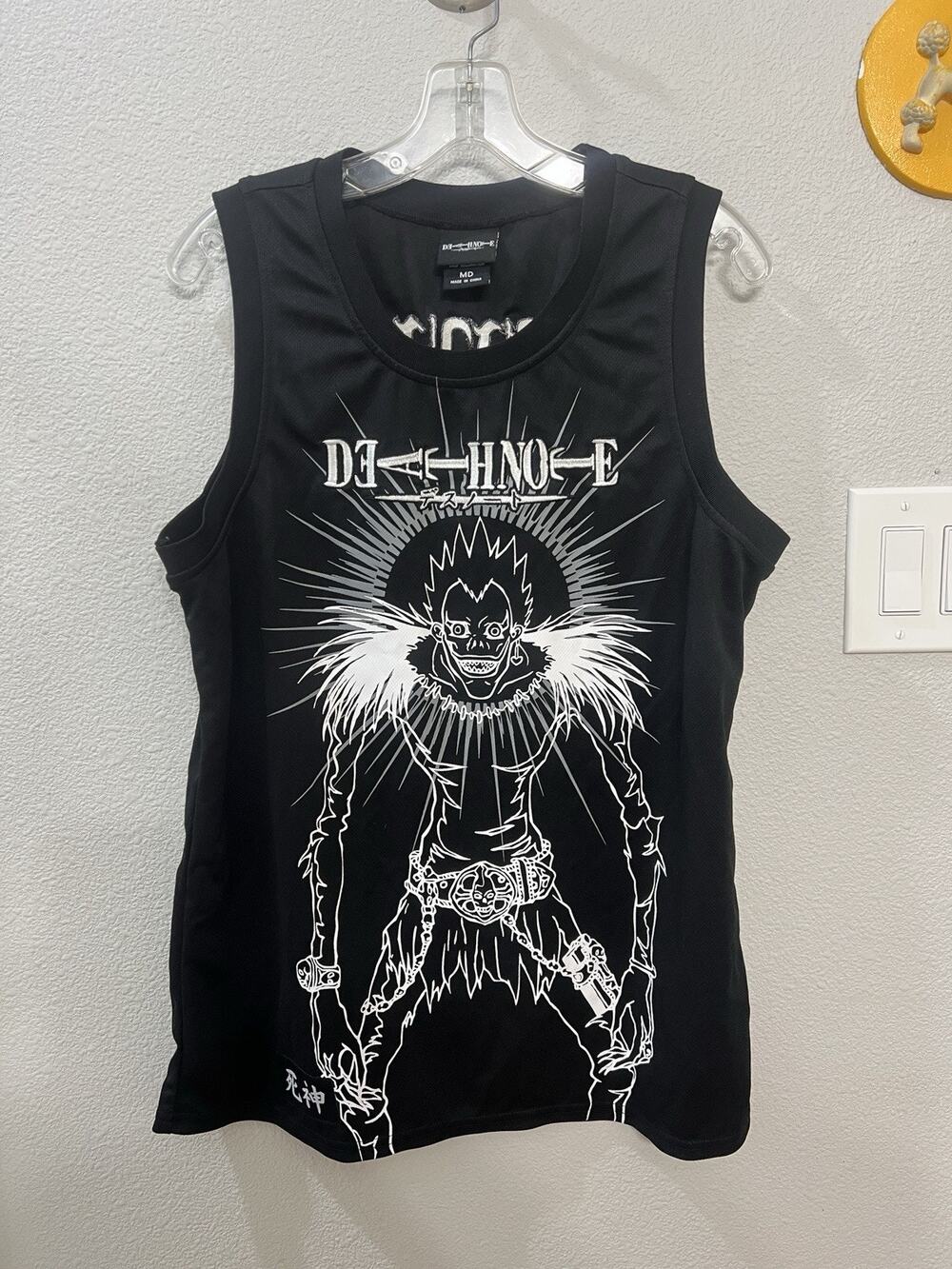 Hot Topic Death Note Ryuk Shirt Mens N Black Sleeveless Anime Graphic Tank Top